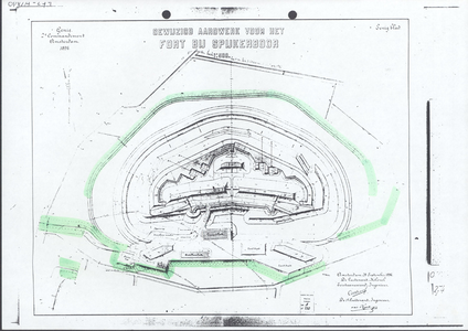 102 Fort Spijkerboor, wijziging aardwerk en aanpassing beplanting. Buiten de fortgracht komt een extra aarde wal.